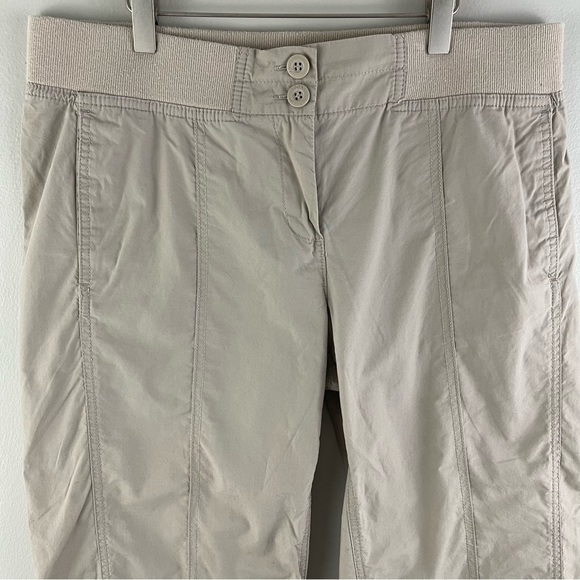 NEW YORK & CO. Y2K Khaki Beige Mid Rise Lightweight Cropped Capri Cargo Pants - Picture 5 of 14